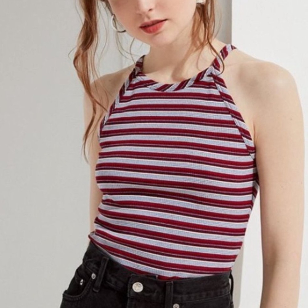 Urban Outfitters Urban Renewal Striped Crop Tank Top in Women’s Small